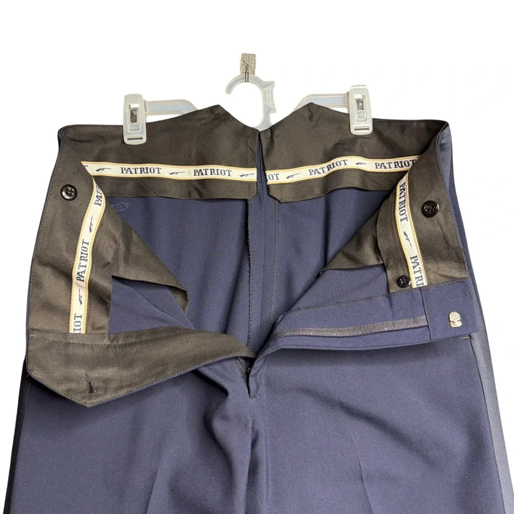 USAF Dress Uniform Trousers Blue Wool Blend Satin Stripe Mens 38x30  Patriot USA - Picture 3 of 12